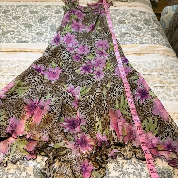 Robbie Bee Vibrant Floral and Leopard Print Dress - Picture 11 of 12